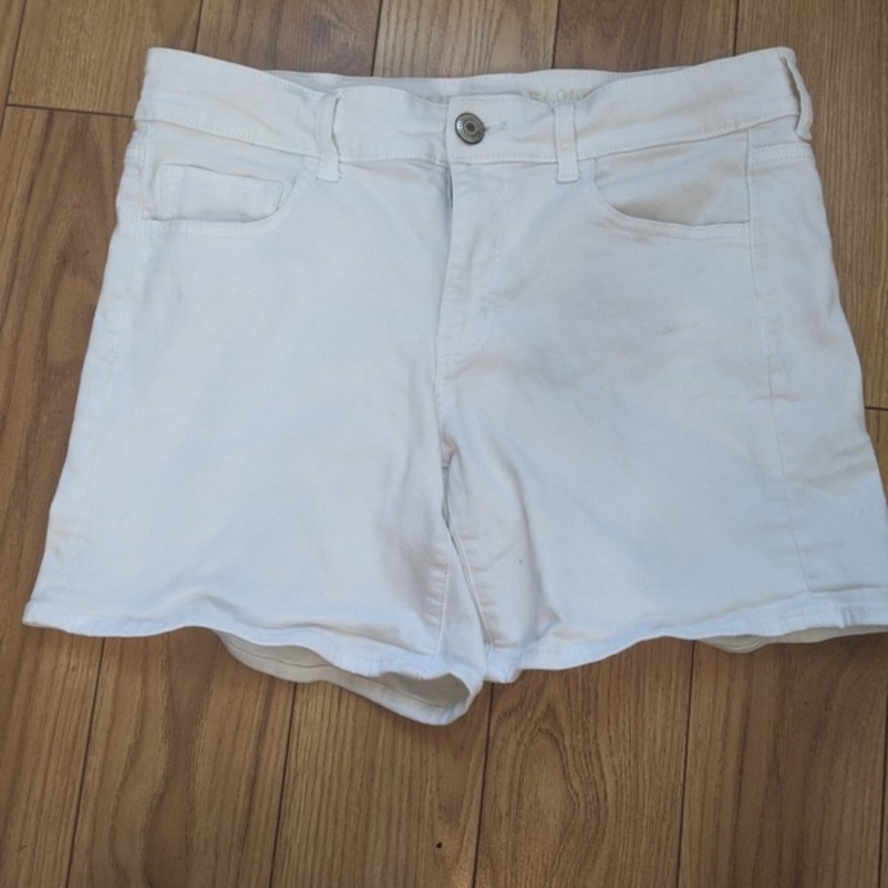 American Eagle white jean shorts